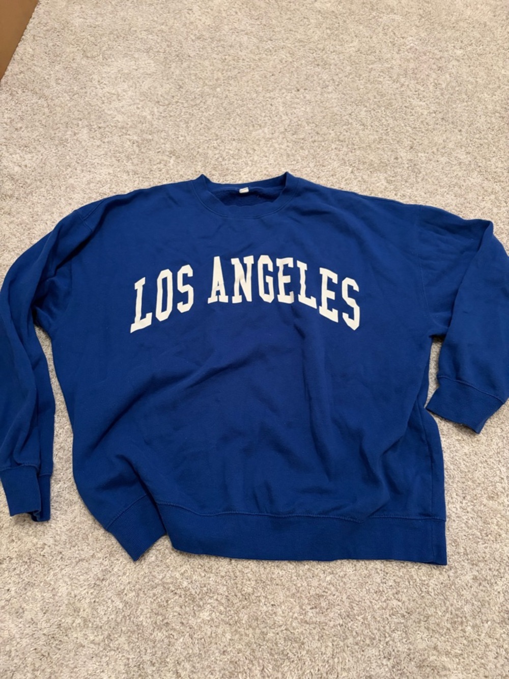 Urban Outfitters Royal Blue "Los Angeles" Crewneck Sweatshirt - Men